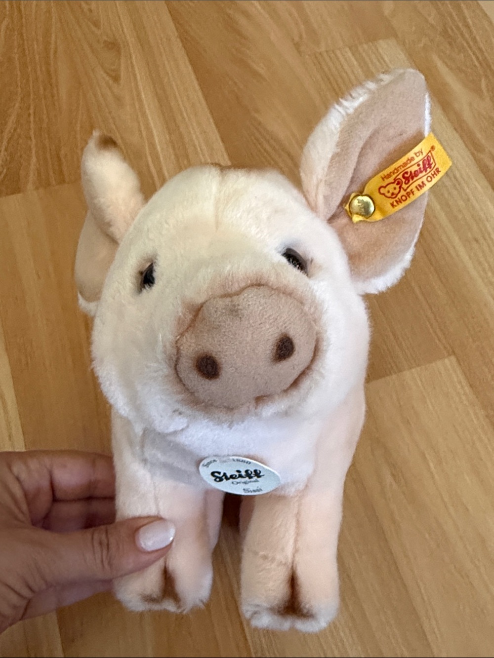 Plush Light Pink Piglet Pet Toy - Soft Small Pet Plush